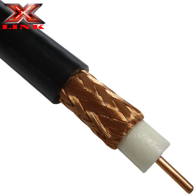 Cable coaxiale RG213 à faible atténuation 50 Ohm avec jaquette en PVC et protection en tresses en cuivre nue