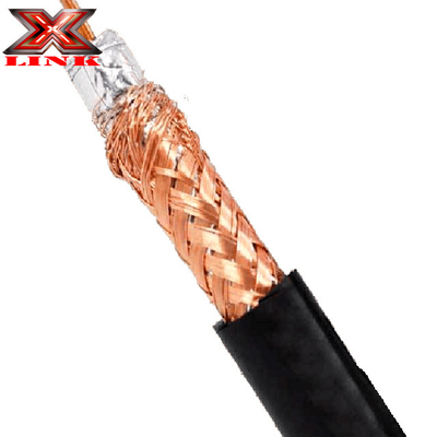 Cable coaxiale RG213 à faible atténuation 50 Ohm avec jaquette en PVC et protection en tresses en cuivre nue