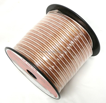 Cable à haut-parleur transparent câble de câble 12-20 Gauge Jacket en PVC OFC CCA en cuivre pour audio