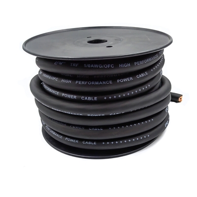 1/0 AWG Gauge de taille supérieure 4/0 GA Audio de voiture OFC câble d'alimentation Soft Touch Jacket en PVC flexible