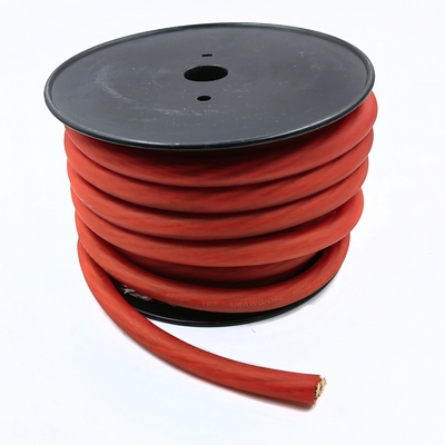 1/0 AWG Gauge de taille supérieure 4/0 GA Audio de voiture OFC câble d'alimentation Soft Touch Jacket en PVC flexible