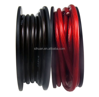CCA Conducteur Voiture Audio Drain de puissance au sol Jacket en PVC transparent Top Flex 4 AWG
