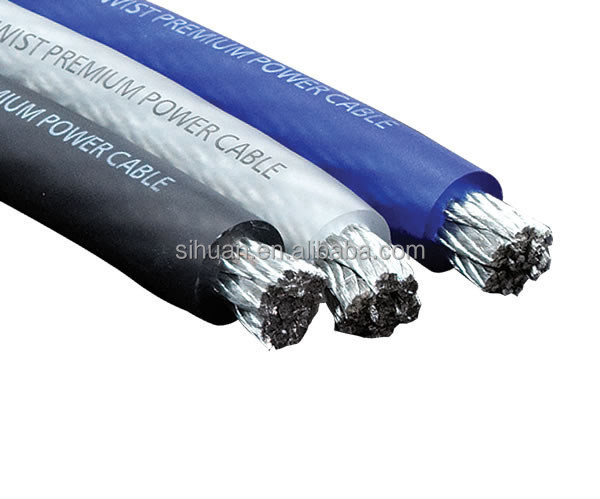 Résistant à l'eau en conserve OFC 4 AWG surdimensionné calibre 1/0 Fil d'alimentation audio pour voiture pour la performance