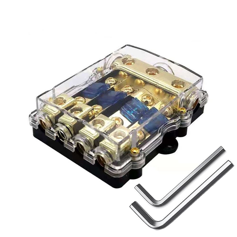50A CSA Nommé 2 3 4 voies porteuse de fusible Bloc de distribution en cuivre pour amplificateur audio automobile
