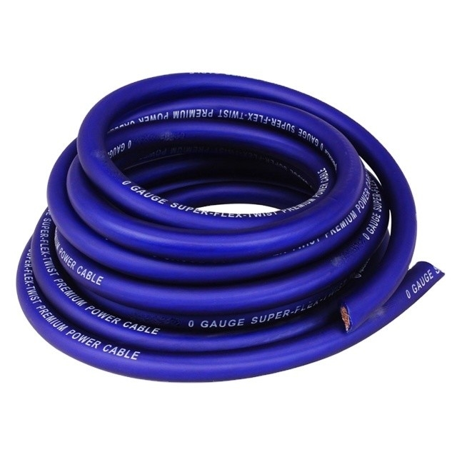 SAEJ 1128 Stinger True Gauge 1/0 AWG Fil d'alimentation audio de voiture OFC tordu pour les performances