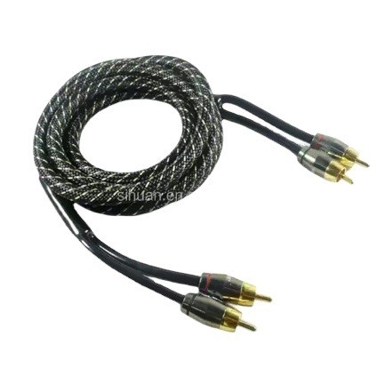 5m Gold Connector CCA Conducteur Audio en vrac câble RCA pour intégration audio système de voiture à domicile