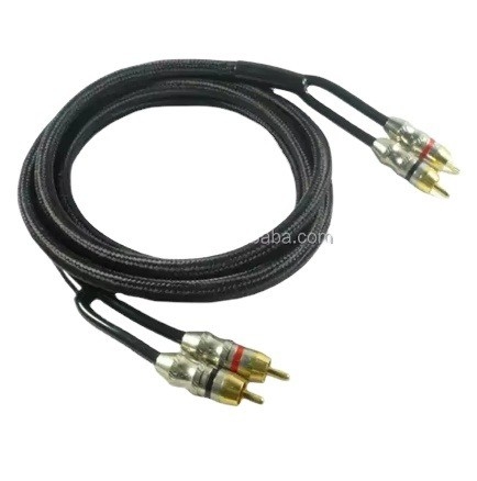 Audiophile Twisted Pair OFC Interconnect audio de voiture câble RCA 10m avec veste en PVC doux