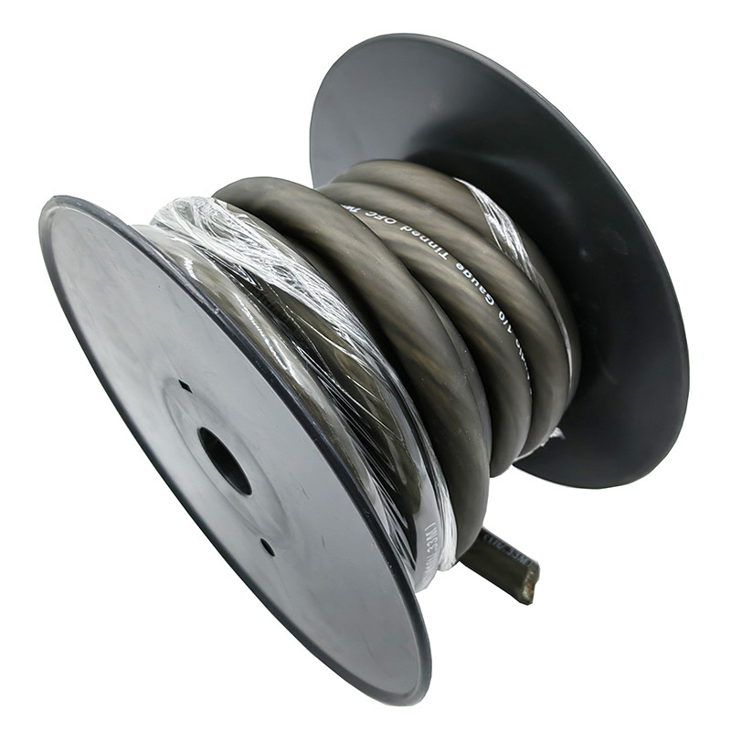 Veste super flexible 1/0 calibre fil d'alimentation en cuivre pour audio de voiture 4 AWG câble d'alimentation
