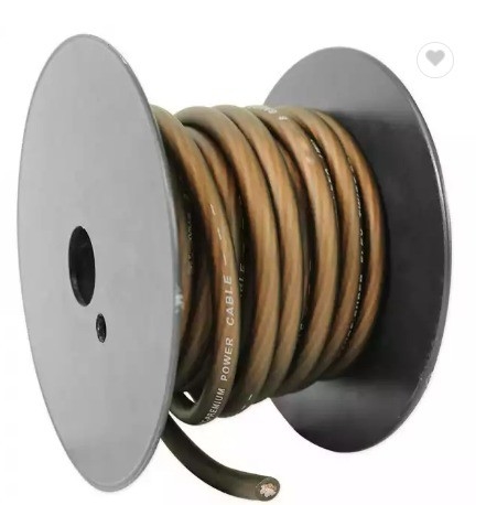 50ft OFC 1/0 Gauge surdimensionné fil de terre noir pour l'audio de voiture Aucun connecteur