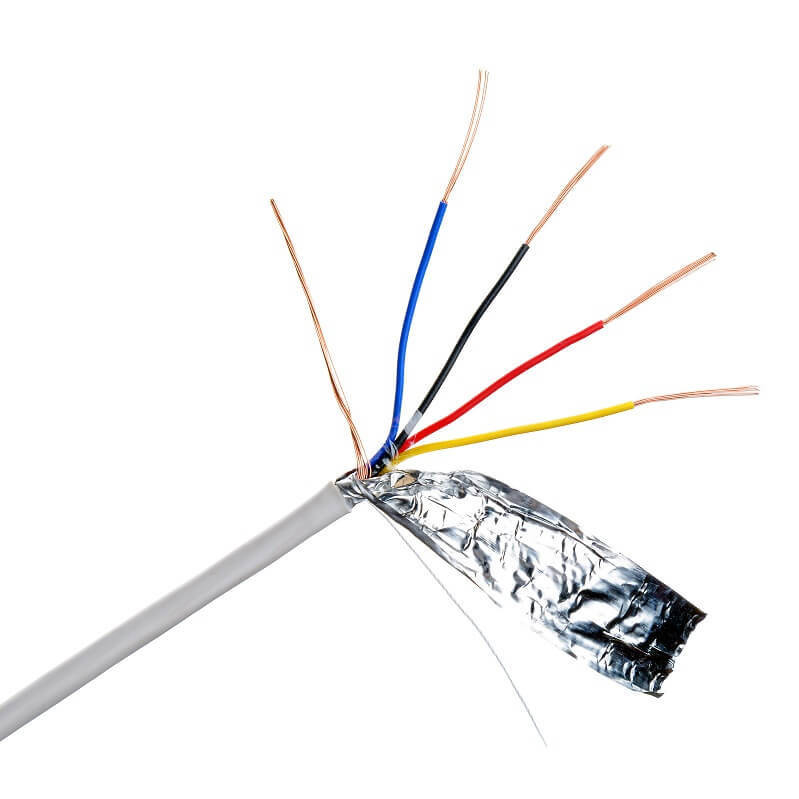 Cable à câble de détection d'incendie 24AWG en cuivre isolé en PVC multi-noyau 4 noyaux pour systèmes de sécurité