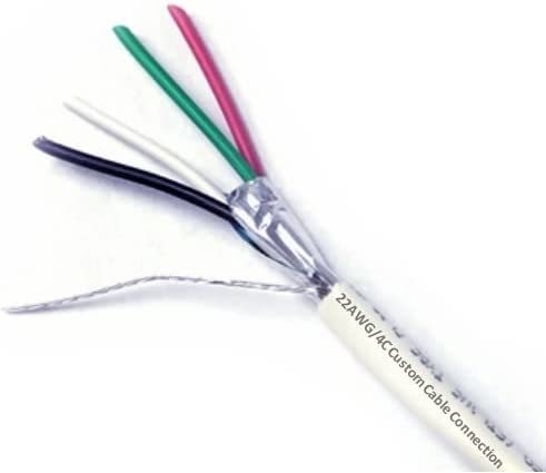 22 AWG 4 Cable plénier blindé à conducteur pour la sécurité/alarme/contrôle d'accès