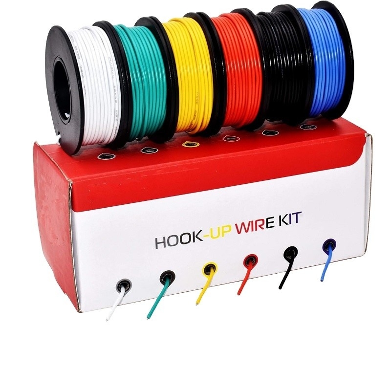 22AWG 1015 Fil de raccordement en cuivre en conserve 600V à fils EN5075-2014 UL 1007/1015 Norme