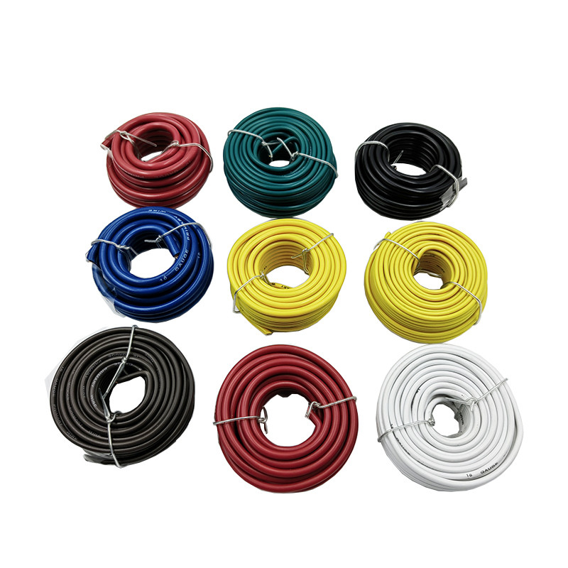Basse tension 10 12 14 16 18 GA AWG Gauge électrique automobile fil simple avec conducteur de cuivre veste PVC