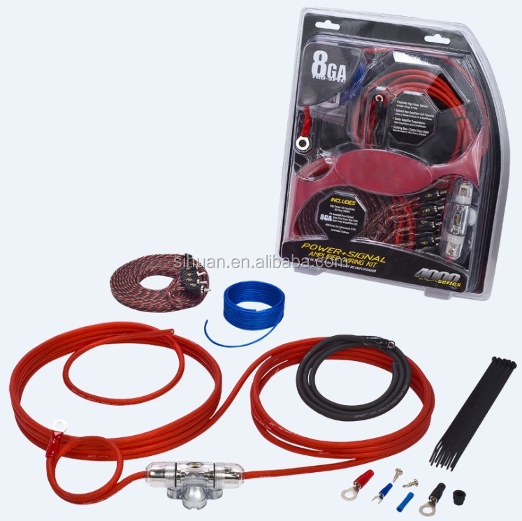 Optimisez votre son 4gauge Kit de câblage audio de voiture avec le connecteur doré et le diamètre extérieur personnalisé