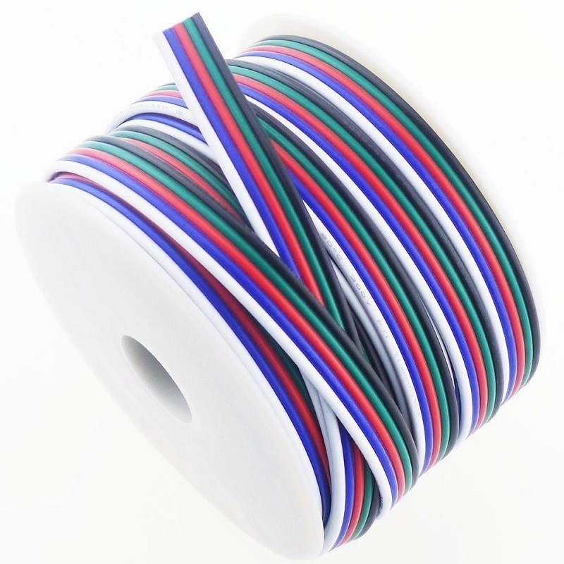 Cordon d'extension de fil flexible pour ruban LED 1618 épaisseur veste en PVC RGBW RGB 3 épingles 4 épingles