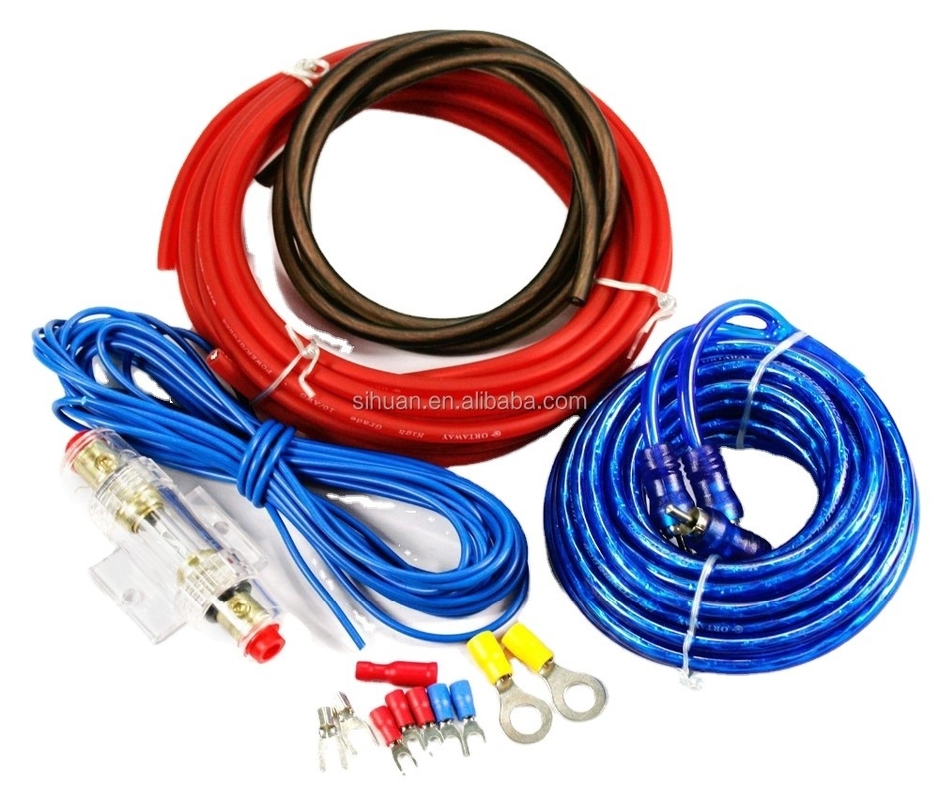 Kit de câblage de l'amplificateur/subwoofer à courant élevé OFC 4 Gauge