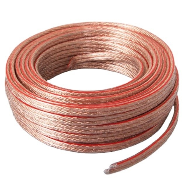 Cable de haut-parleur translucide non blindé de diamètre extérieur de 3,0 x 6,0 mm pour un son exceptionnel