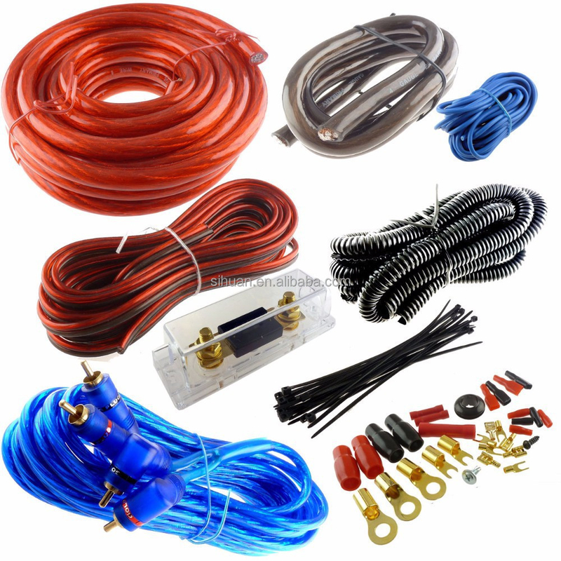 100% câbles RCA en cuivre OFC de calibre réel pour audio automobile basse tension