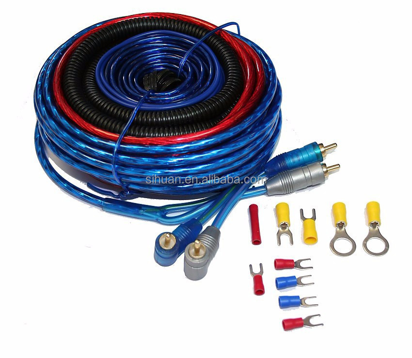 Kit de câblage de l'amplificateur de voiture de calibre 4/8