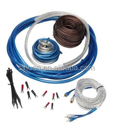 Kit de câbles de système audio de voiture de pointe avec jaquette en PVC doux et 4 fils RCA