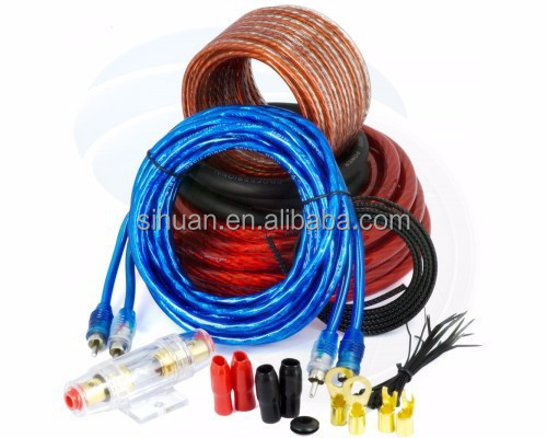 RCA Standard Wire Audio Car Cable Kit et le câblage de l'amplificateur de voiture Kit homme Femme