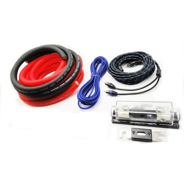 Kit de câbles automobiles avec câble audio automobile isolé de calibre 4 et conducteur CCA ou OFC