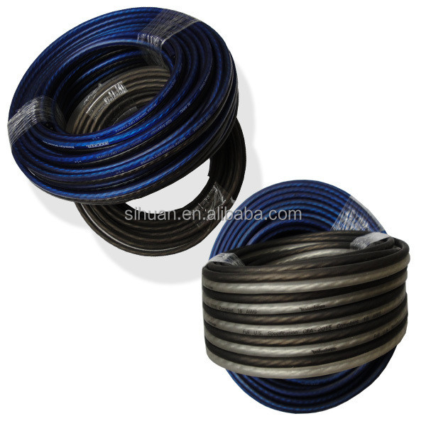 Cable de haut-parleur OFC de 12 calibres de diamètre extérieur personnalisé pour systèmes audio
