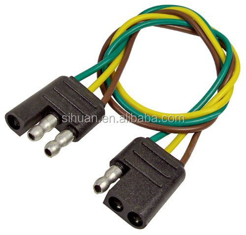 2.8X Diamètre extérieur 4c 18AWG fil de remorque lié câble avec prise conducteur de cuivre nu