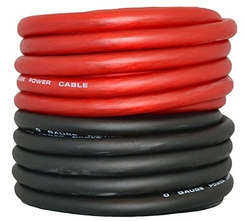 Cable d'alimentation de l'amplificateur audio de voiture de calibre 0 avec jaquette en PVC durable et conducteur en cuivre