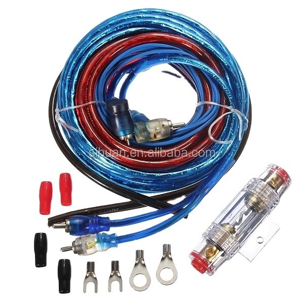 Couleur du câble personnalisable CCA 4 Gauge Car Audio Cable Kit pour l'amplification de puissance basse tension