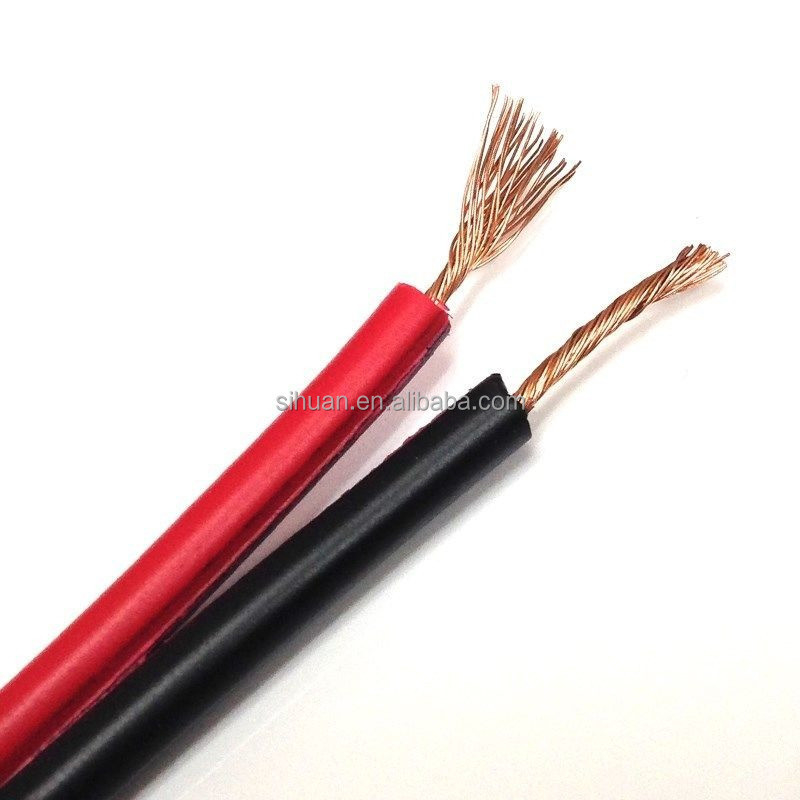 Théâtre à domicile 12 Gauge fil enfilé rouge et noir PVC Jacket câble haut-parleur pour système audio
