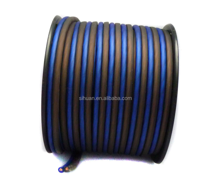 14 16 gauge AWG câble haut-parleur à paire tordue pour équipement audio de voiture en bleu noir