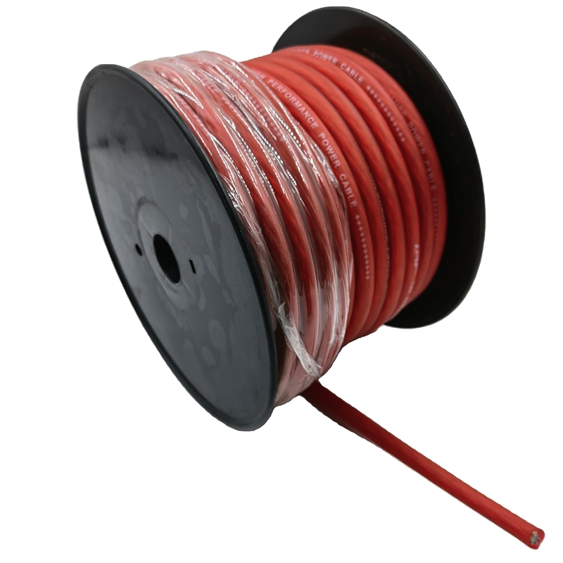Cable d'alimentation audio pour voiture 1/0 AWG GA Gauge Flexible Jacket en PVC translucide pour le sol de voiture